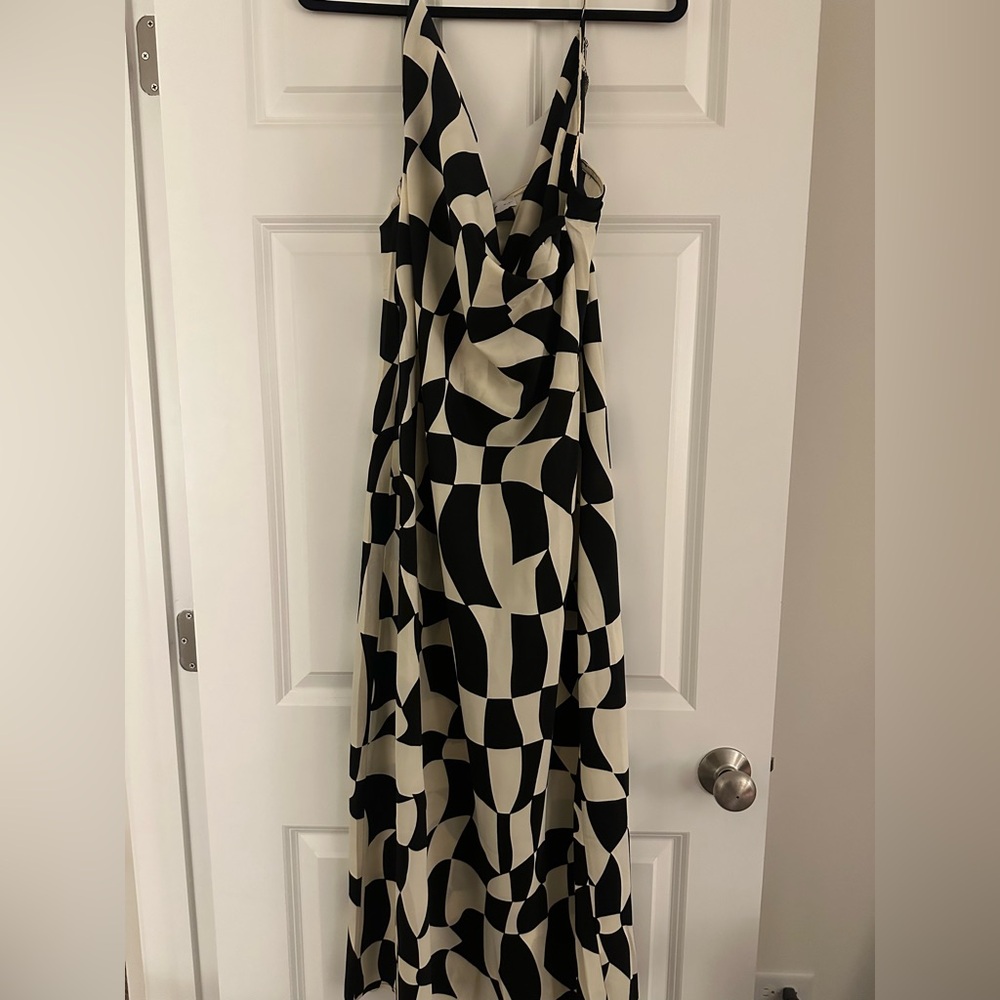 Petal & Pup Elegant Black and White Dress